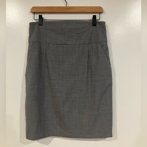 Banana Republic Women's Grey Wool Pencil Skirt, Size 8